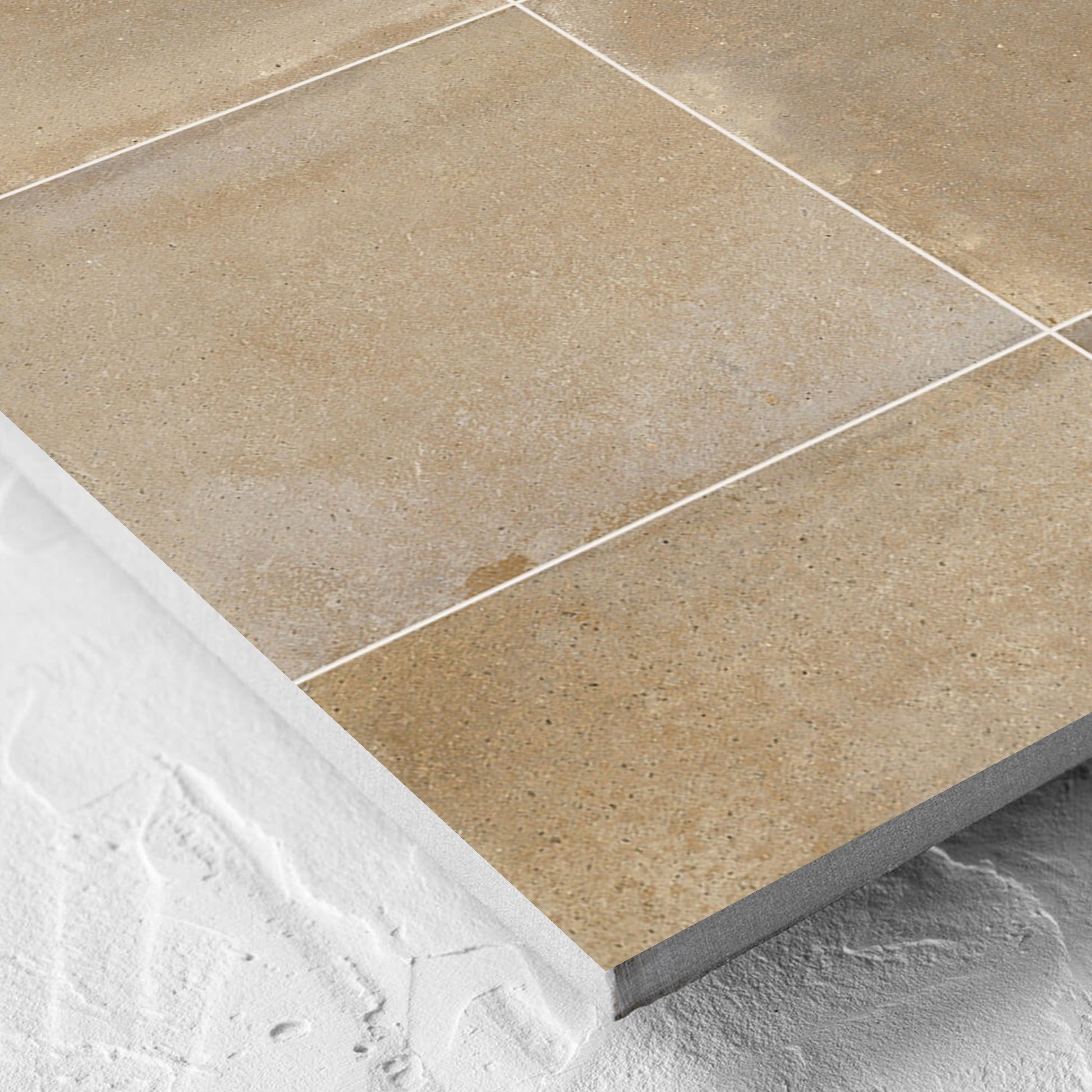 Corner close-up of the Cotto Siena Matt 600x600mm tile showing the matt surface and the edge profile