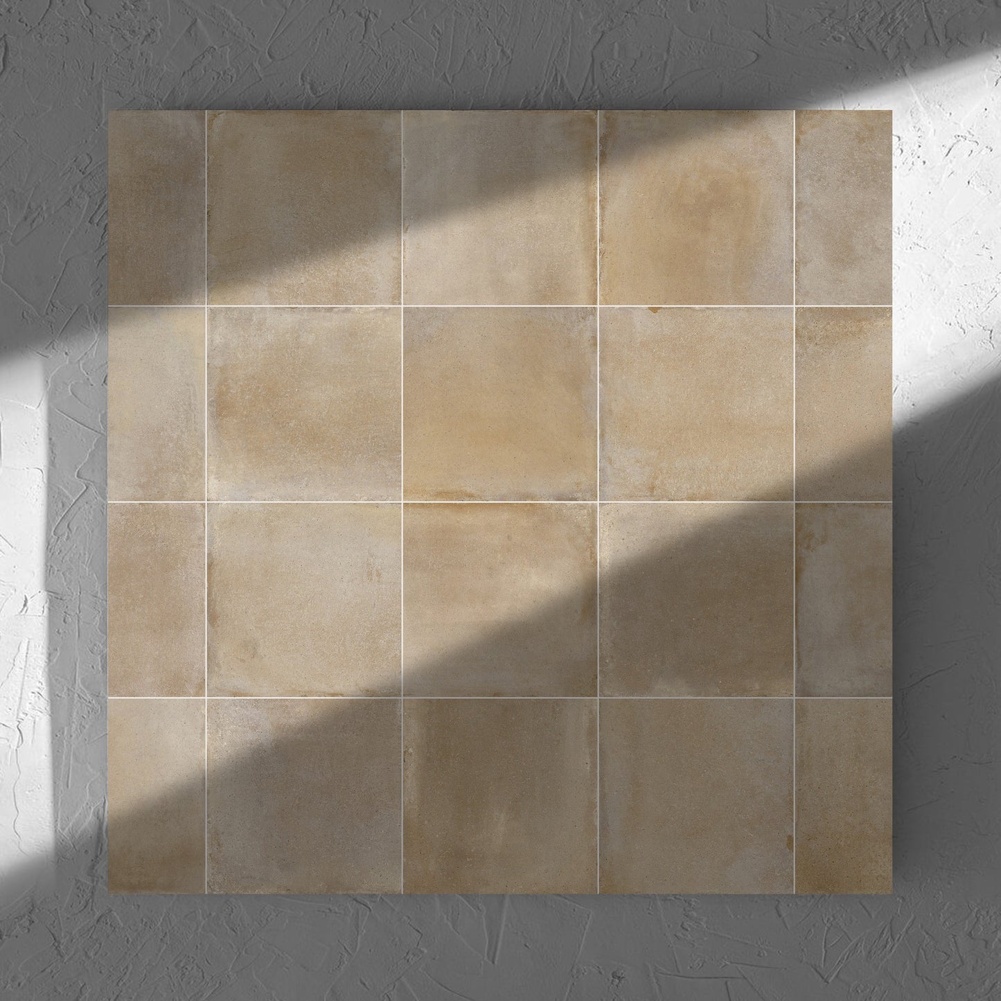 Cotto Siena Matt 600x600mm tile in soft natural window light, showing the matt surface