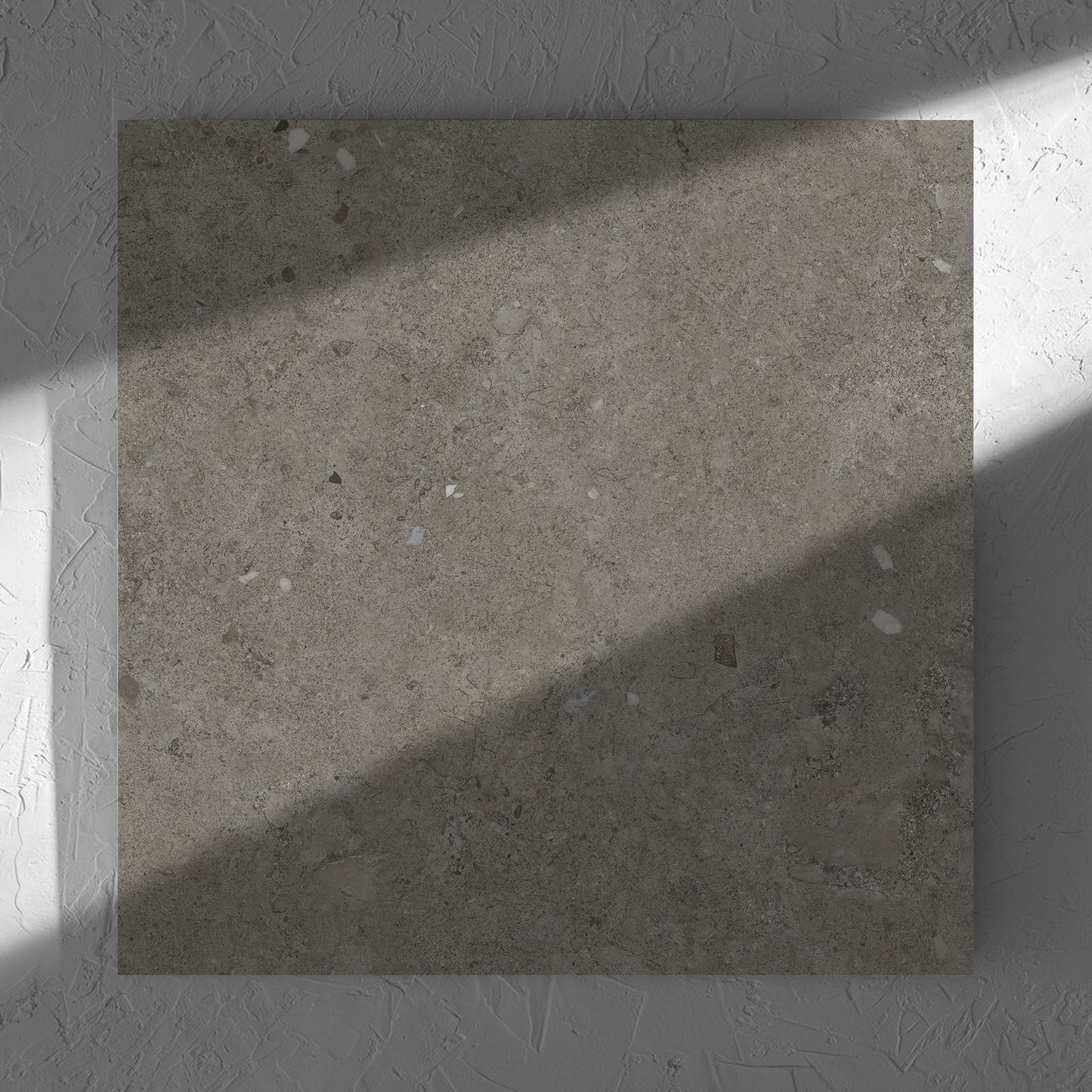 Brescia Earth Grafite Matt 600x600mm tile shadow