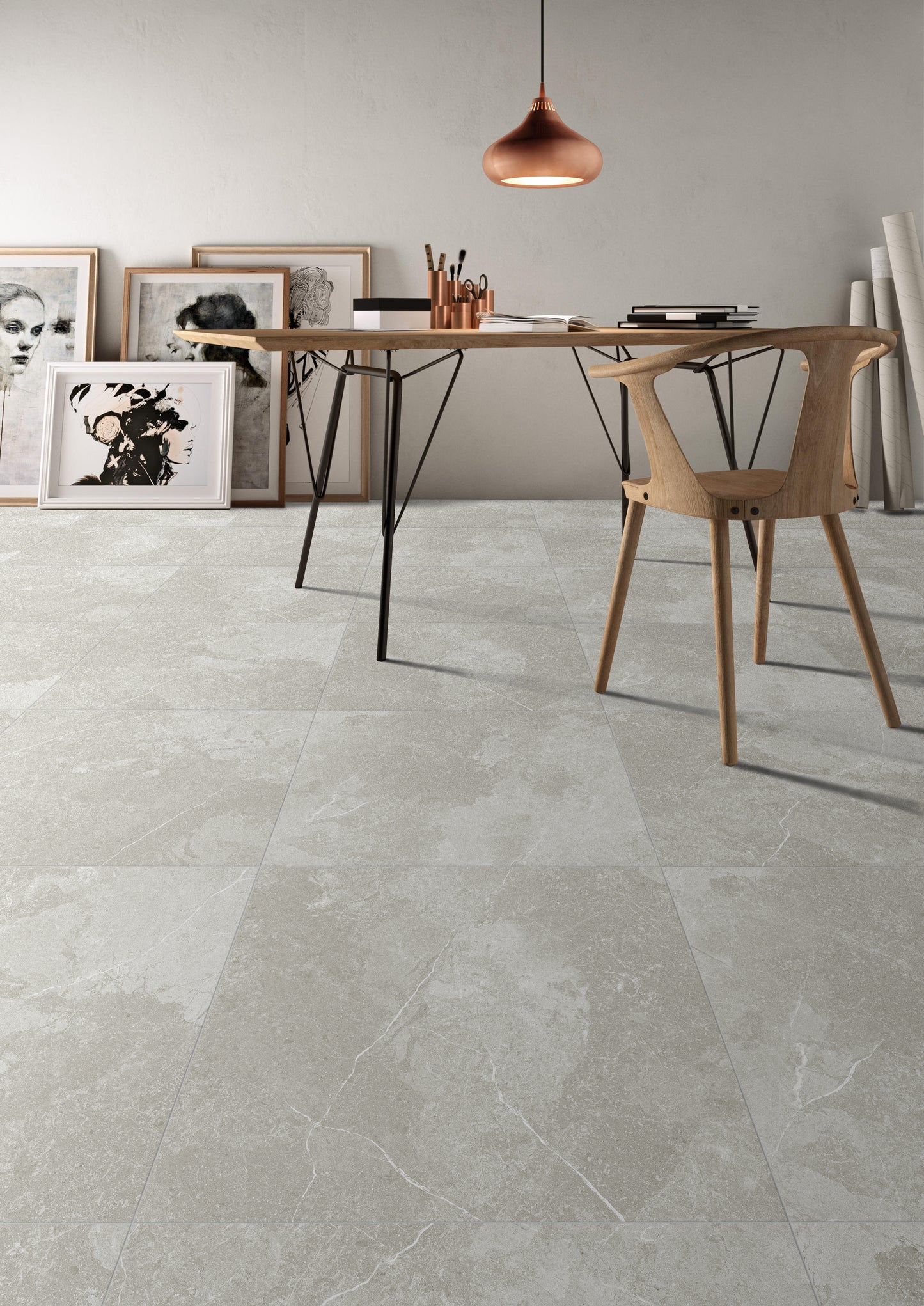 Dominique Natural Matt 600x600mm lifestyle