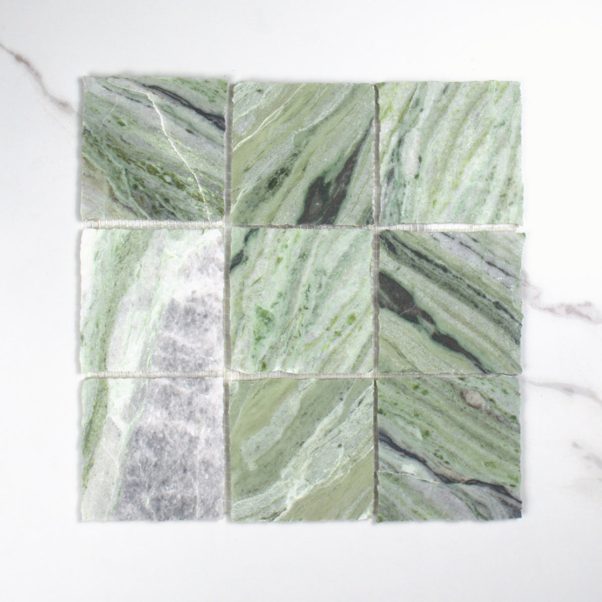 Elementa Cloud Emerald Mosaic 100x100mm top view