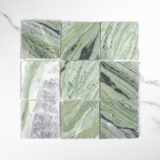 Elementa Cloud Emerald Mosaic 100x100mm top view