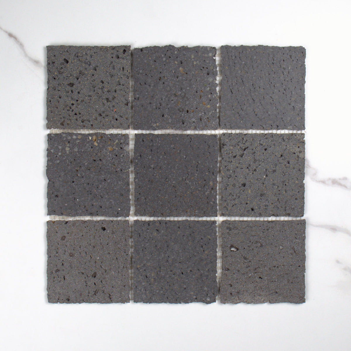 Elementa Travertine Black Mosaic 100x100mm top view