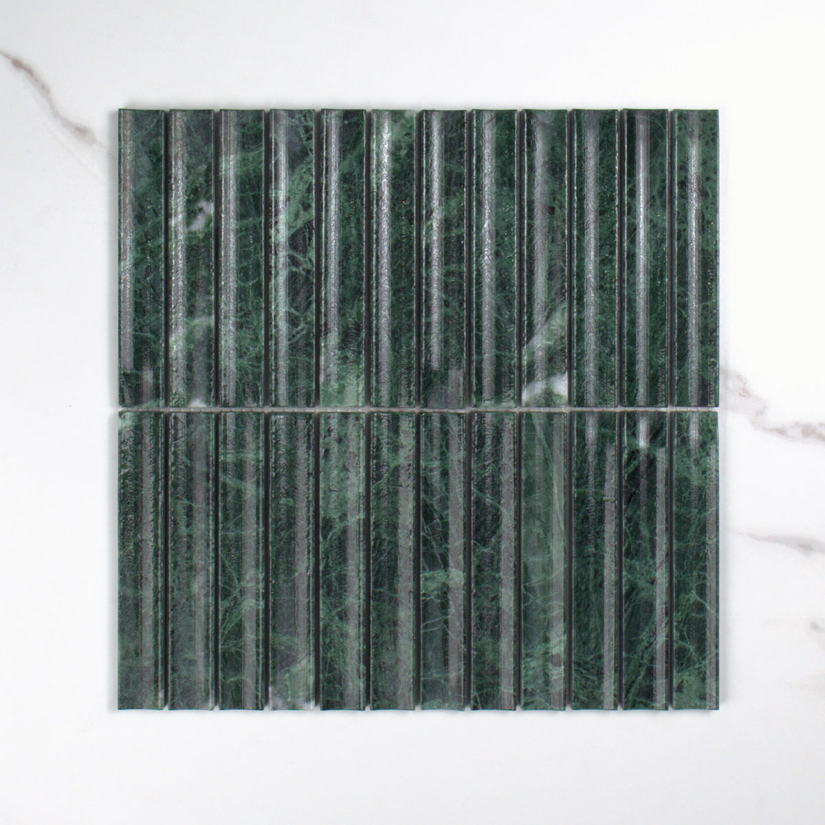 Elementa Verdi Alpi Concave Mosaic 23x148mm top view