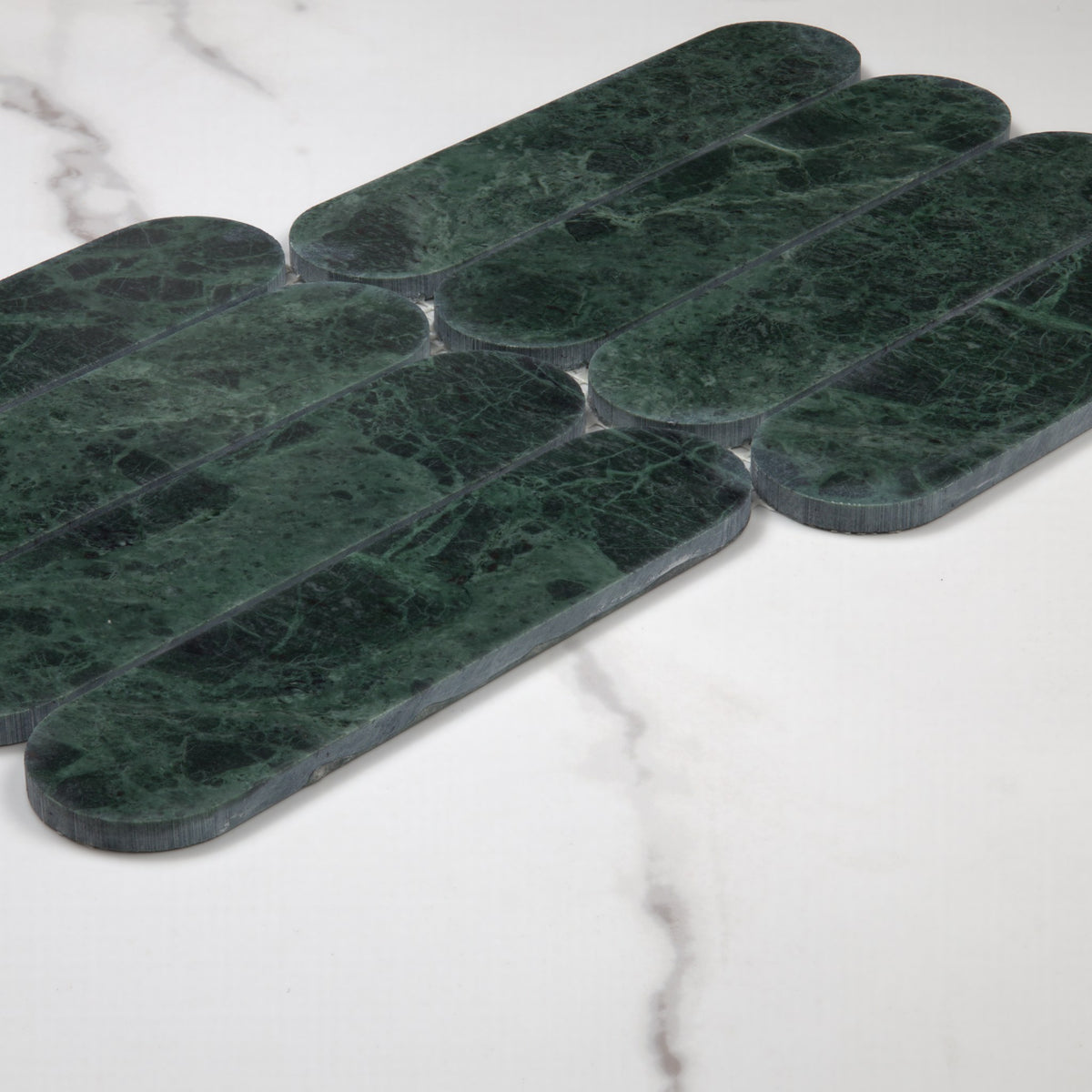 Elementa Verdi Alpi Cylinder Mosaic 50x198mm angle view