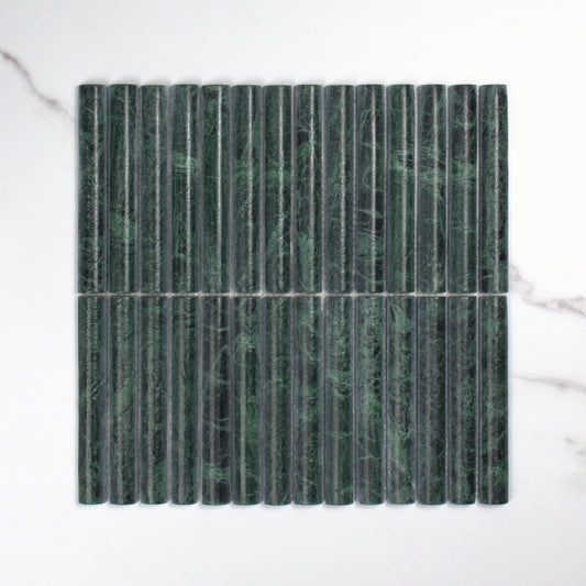 Elementa Verdi Alpi Fluted Mosaic 20x148mm top view