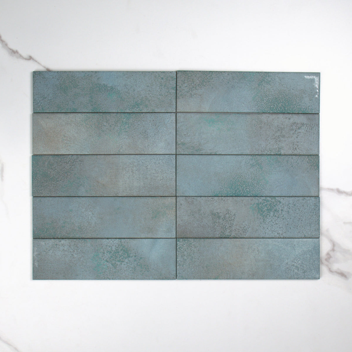 Greenland Teal Matt 64x223mm top view