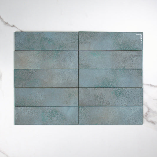Greenland Teal Matt 64x223mm top view