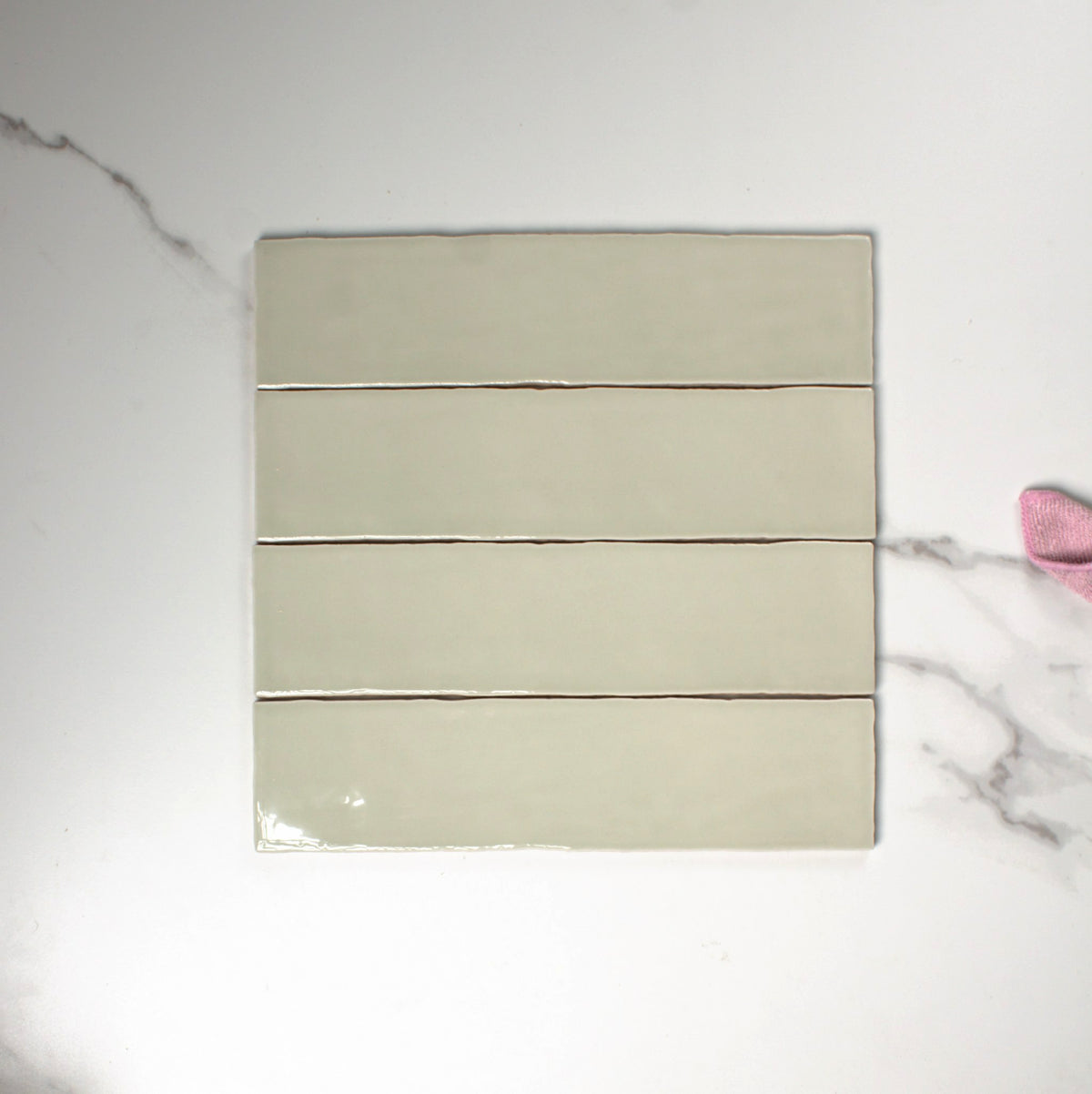 handmade gloss cement 75x300mm top view