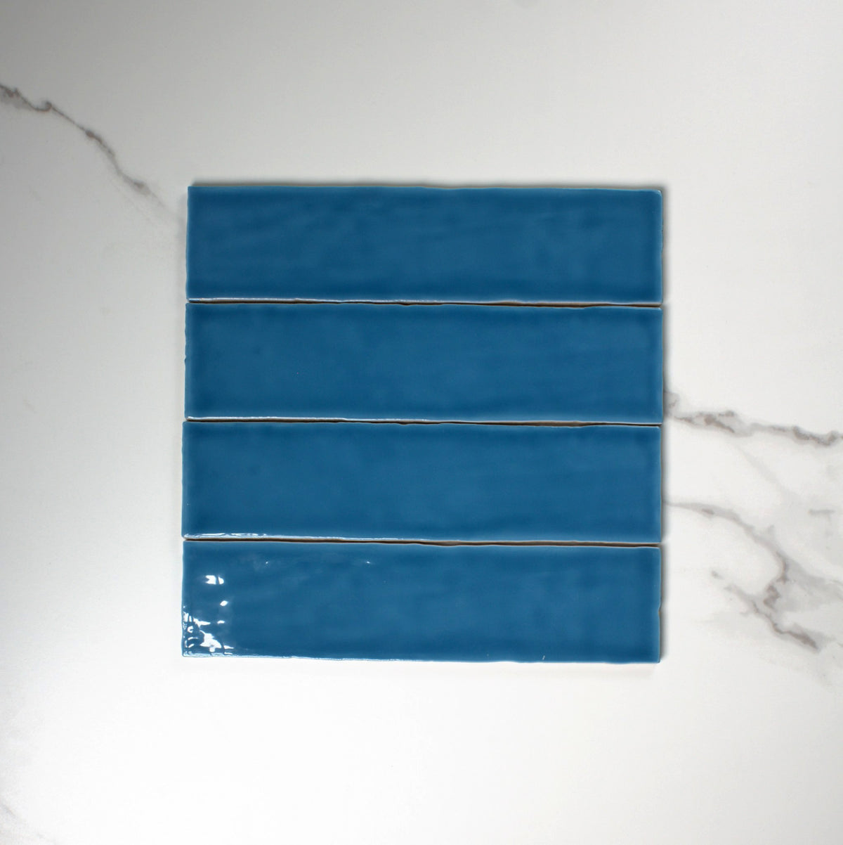 handmade gloss denim 75x300mm top view