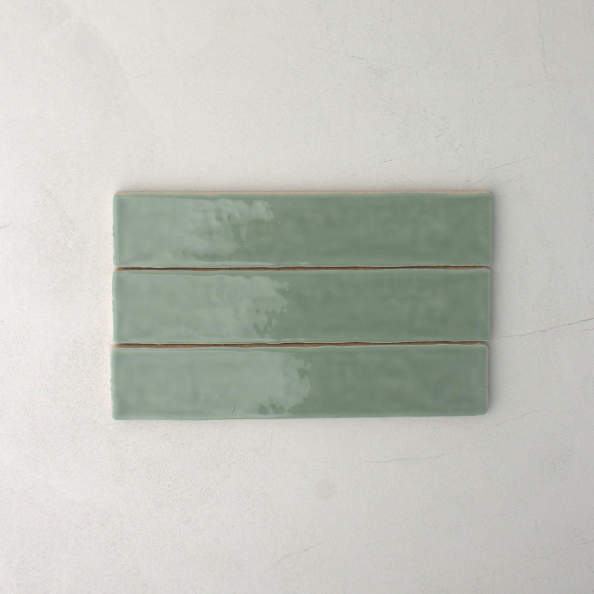 Spanish Handmade Gloss Jade 75x300mm top view