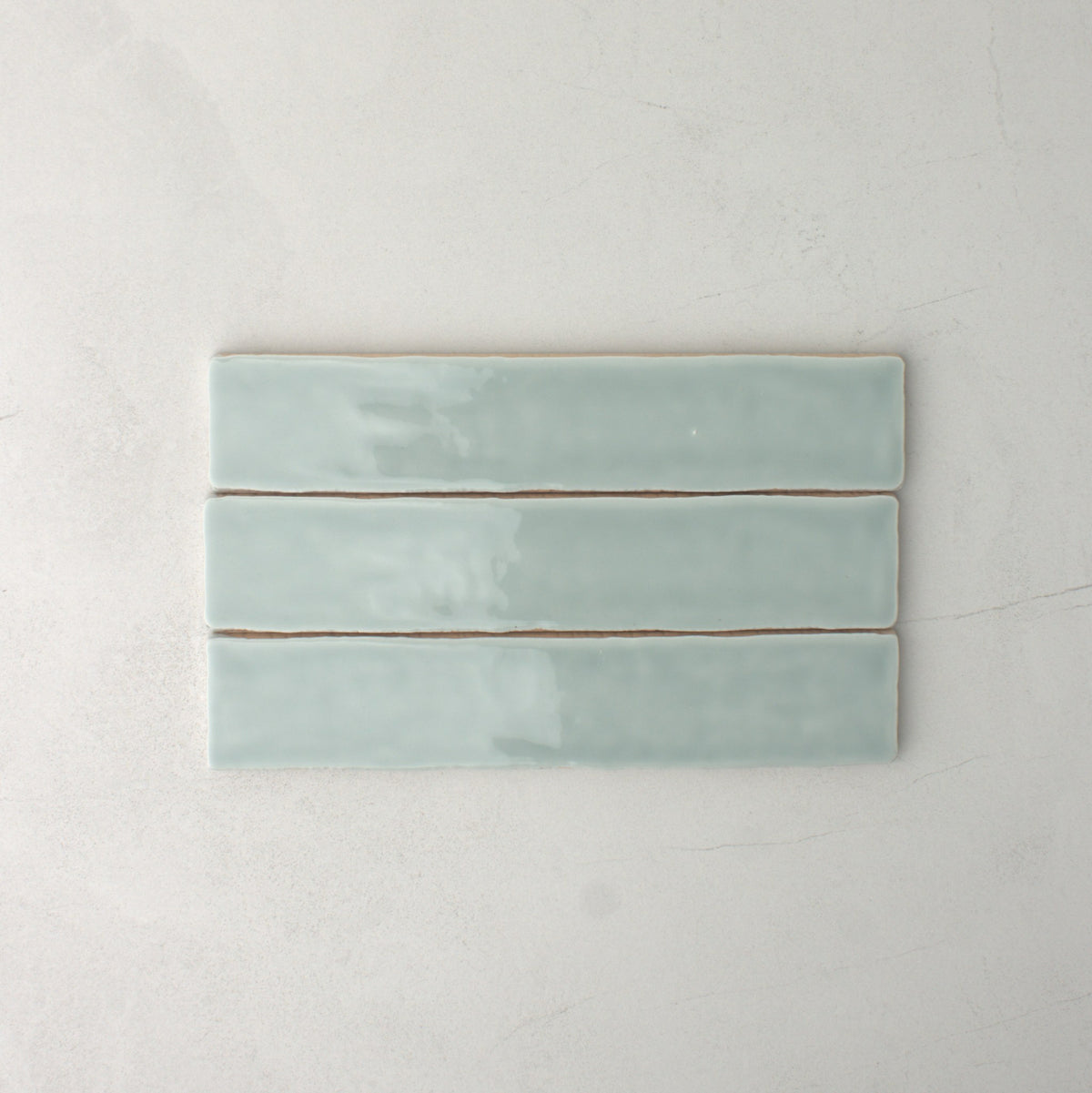 Spanish Handmade Gloss Menta 75x300mm top view