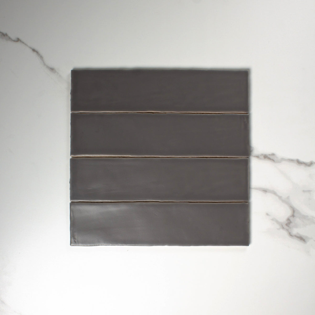 handmade matt antracite 75x300mm top view
