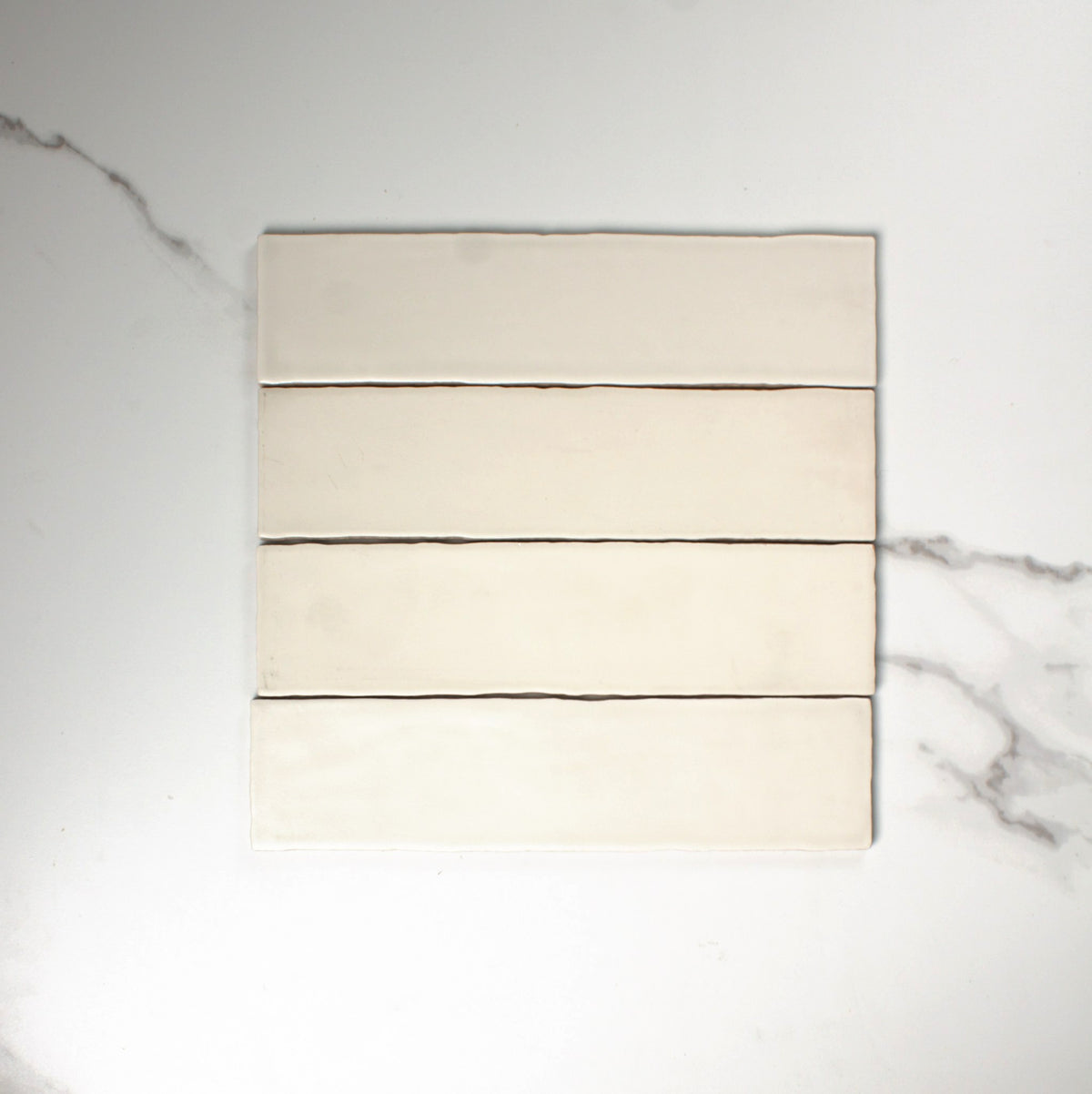 handmade matt ash grey 75x300mm top view
