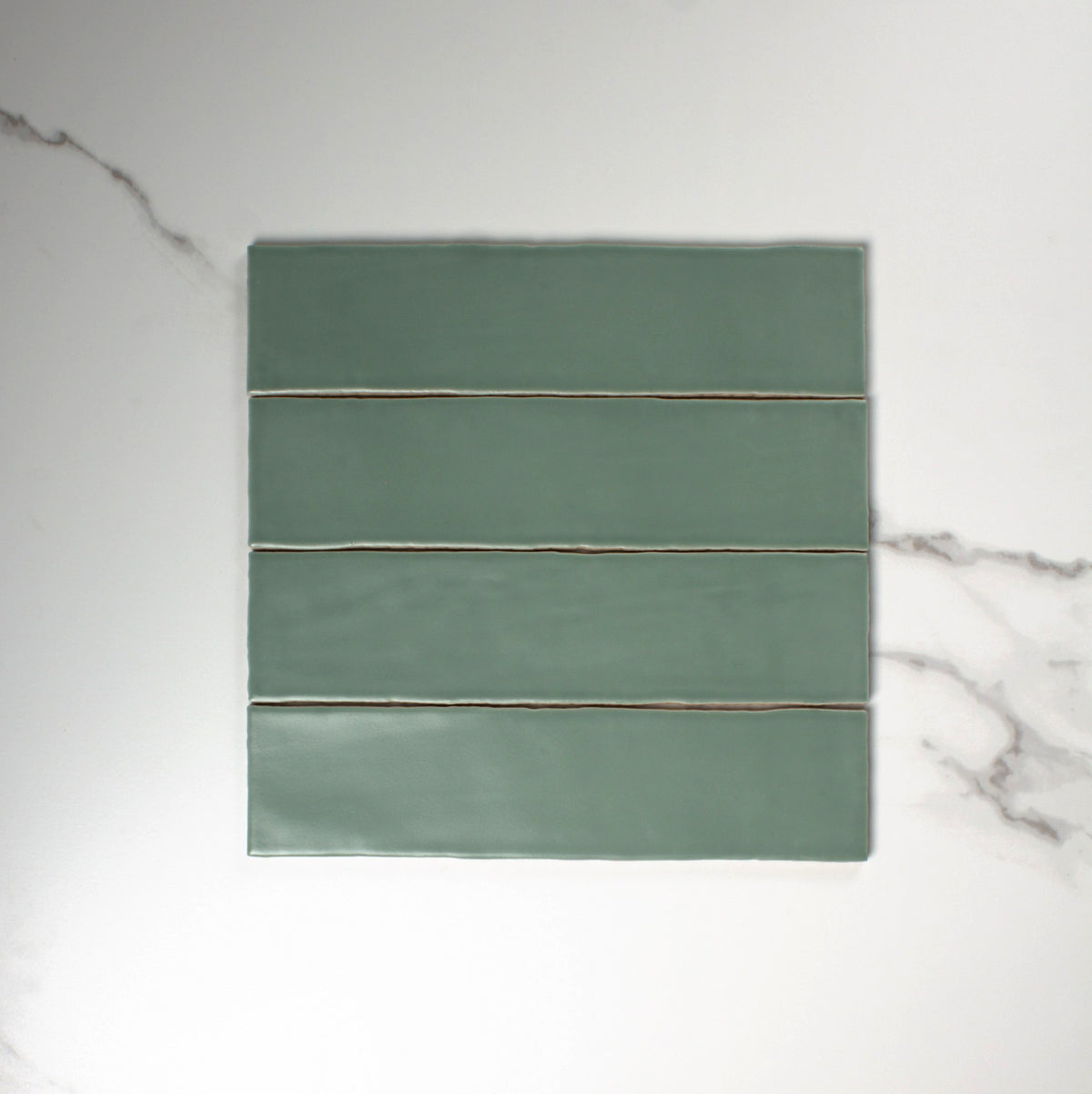 handmade matt jade 75x300mm top view
