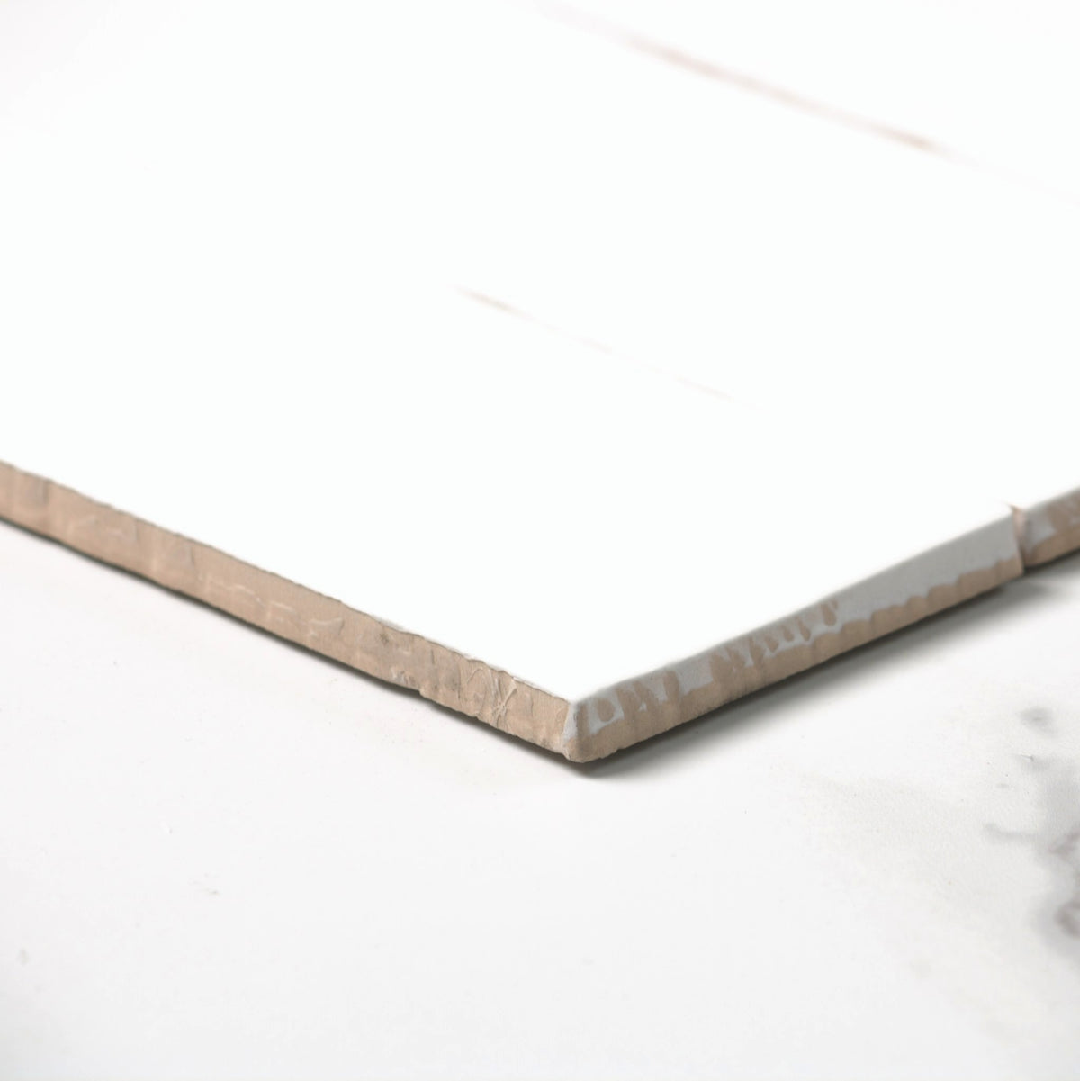 handmade matt white 75x300mm angle view