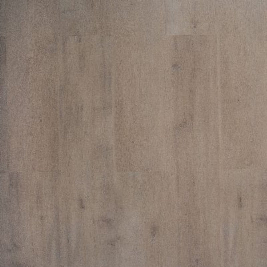 Close-up surface texture of Ivory Beige Elegant SPC Hybrid 6.5mm Flooring 5+1.5mm showing warm grey-beige wood-grain finish with subtle natural variation.