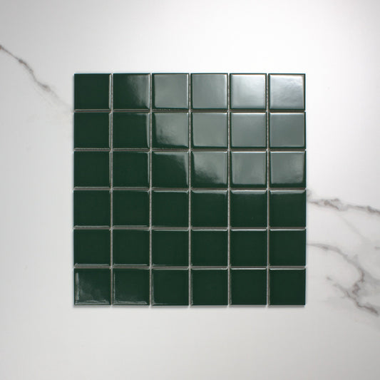 Jade Gloss Porcelain Glazed Square 48x48mm top view