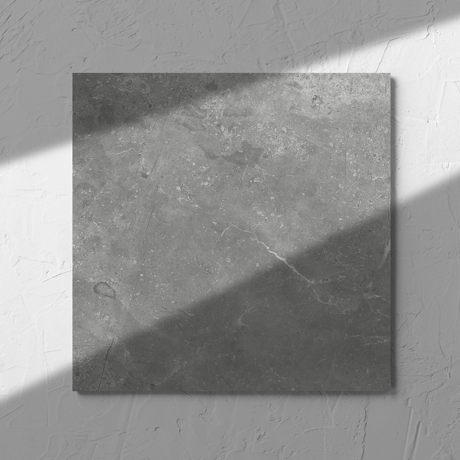 Kashmir Ash Matt 300x300mm tile in soft natural window light, showing the matt surface