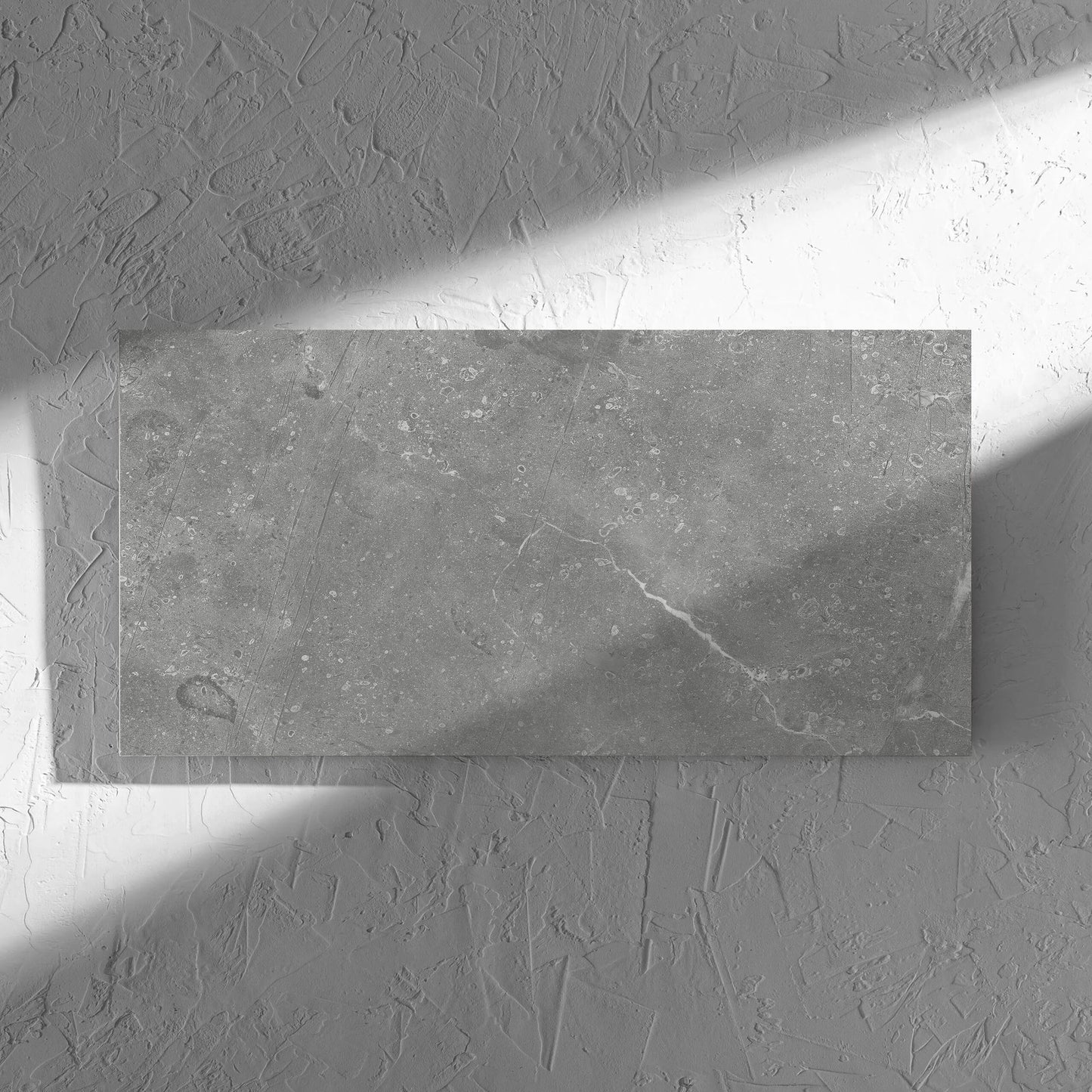 Kashmir Ash Matt 300x600mm tile in soft natural window light, showing the matt surface
