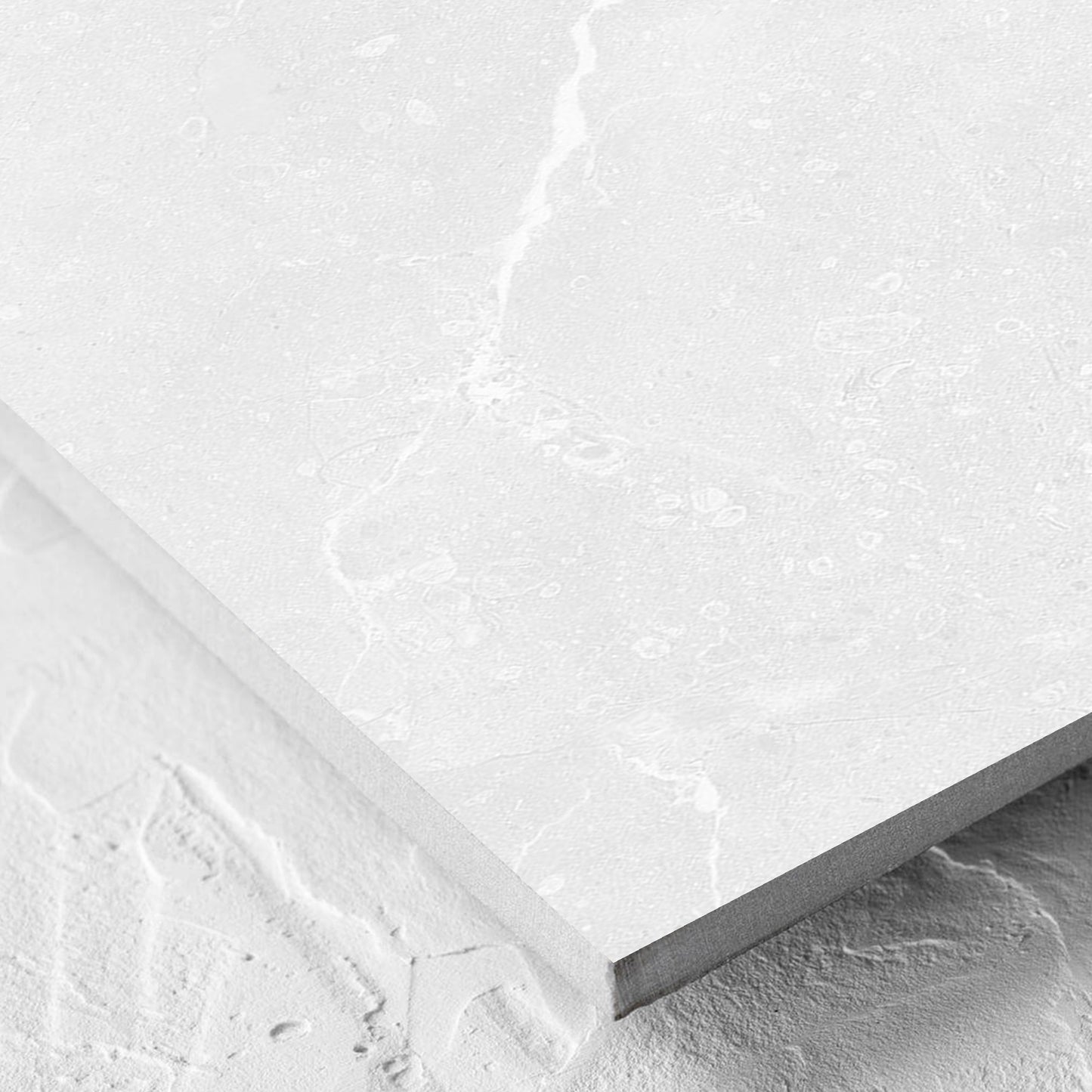 Corner close-up of the Kashmir Bone Matt 300x600mm tile showing the matt surface and the edge profile