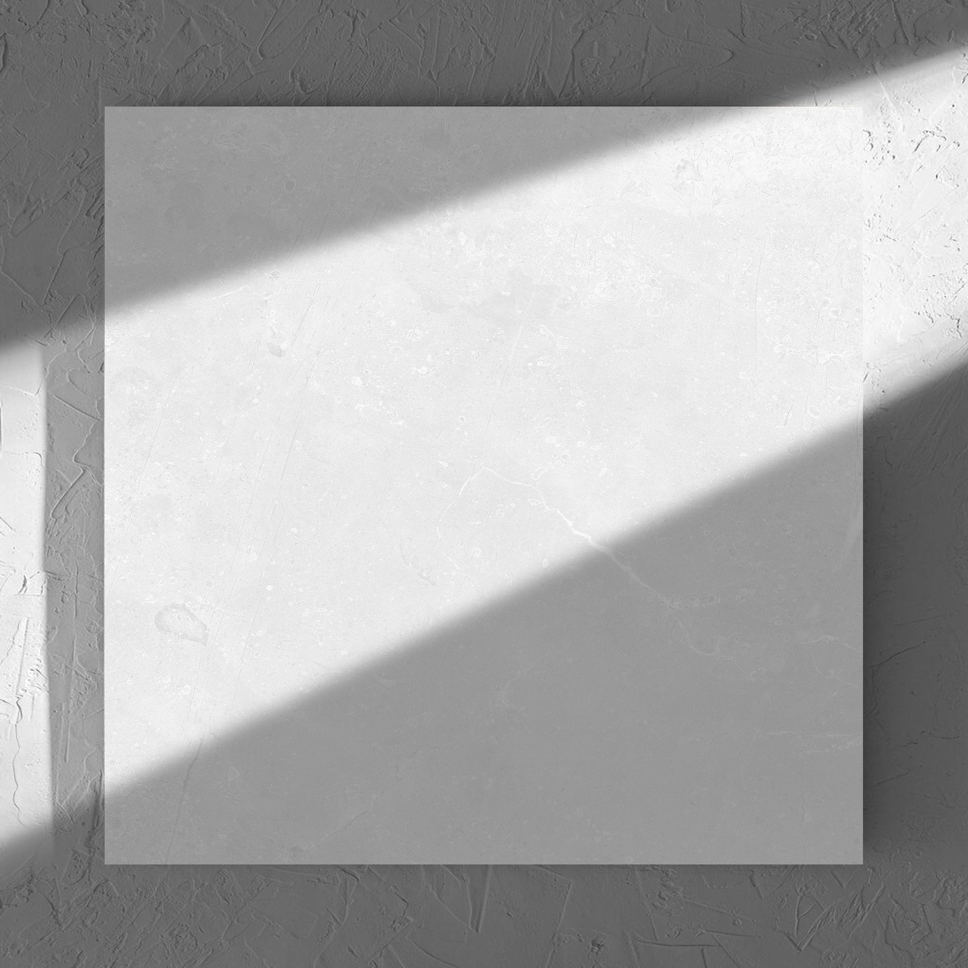 Kashmir Bone Matt 600x600mm tile in soft natural window light, showing the matt surface