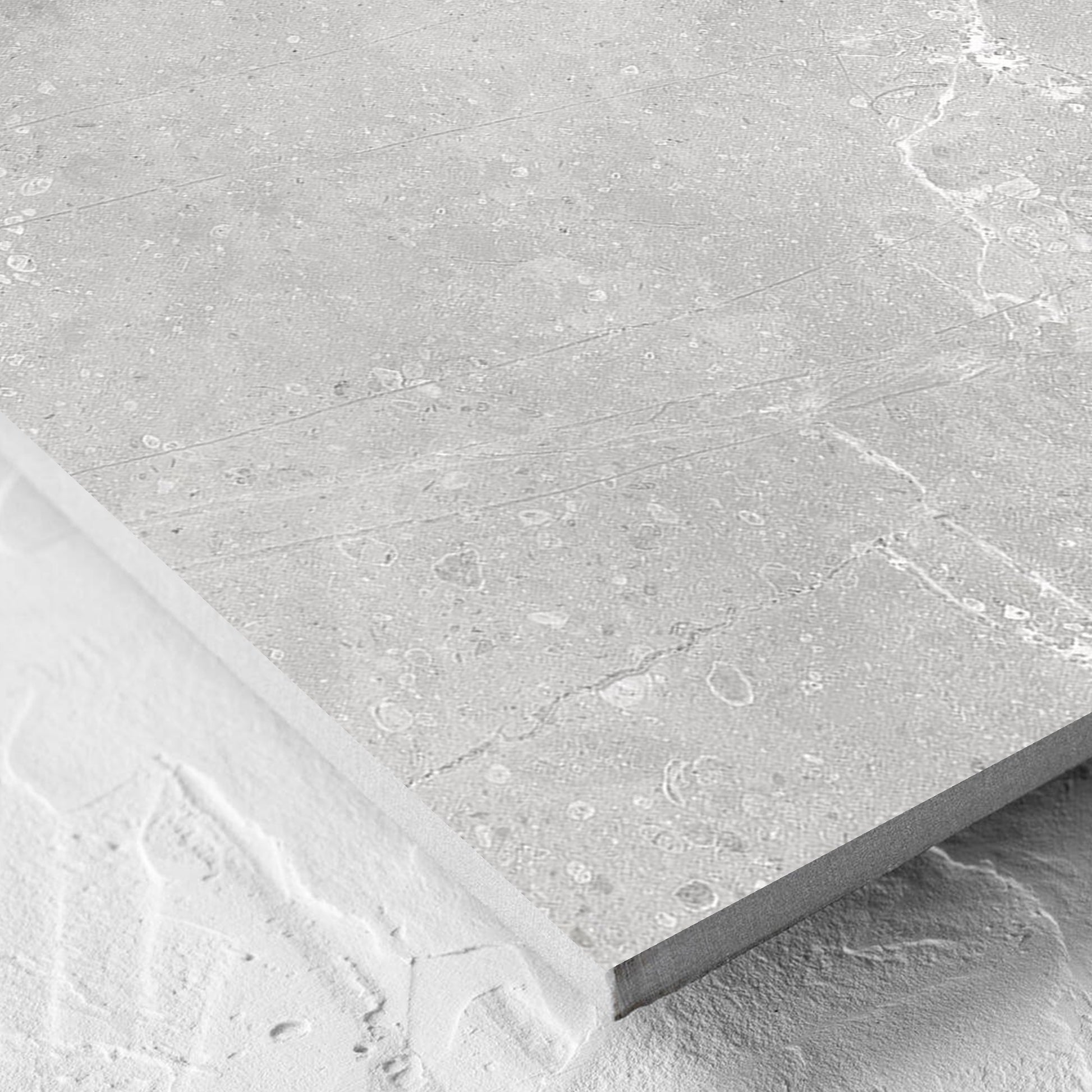 Corner close-up of the Kashmir Stone Matt 600x600mm tile showing the matt surface and the edge profile
