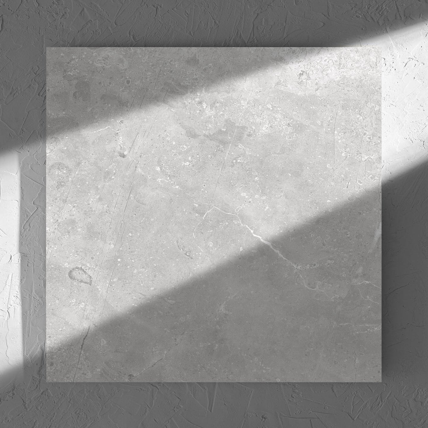 Kashmir Stone Matt 600x600mm tile in soft natural window light, showing the matt surface