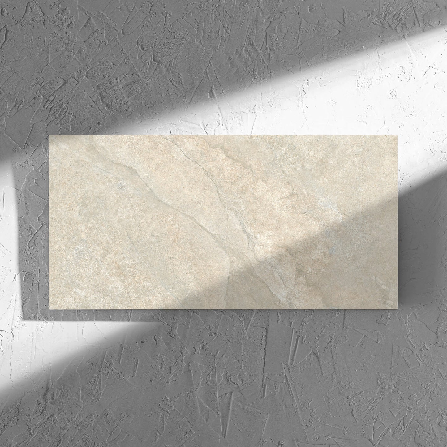 Lakestone Natural Matt 300x600mm tile in soft natural window light, showing the matt surface