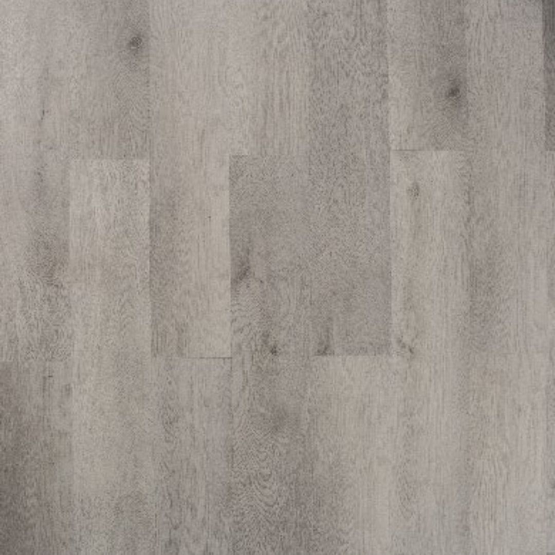 Close-up texture shot of Light Grey Elegant SPC Hybrid 6.5mm Flooring 5+1.5mm showing staggered plank layout with natural wood grain and subtle grey tones.
