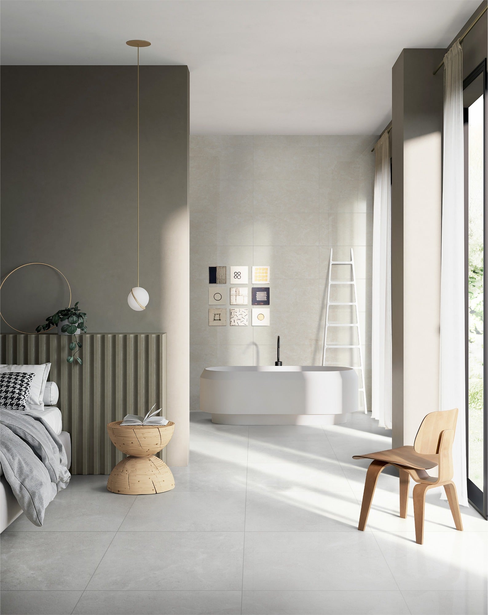 Lusso Bianco Matt 600x600mm lifestyle