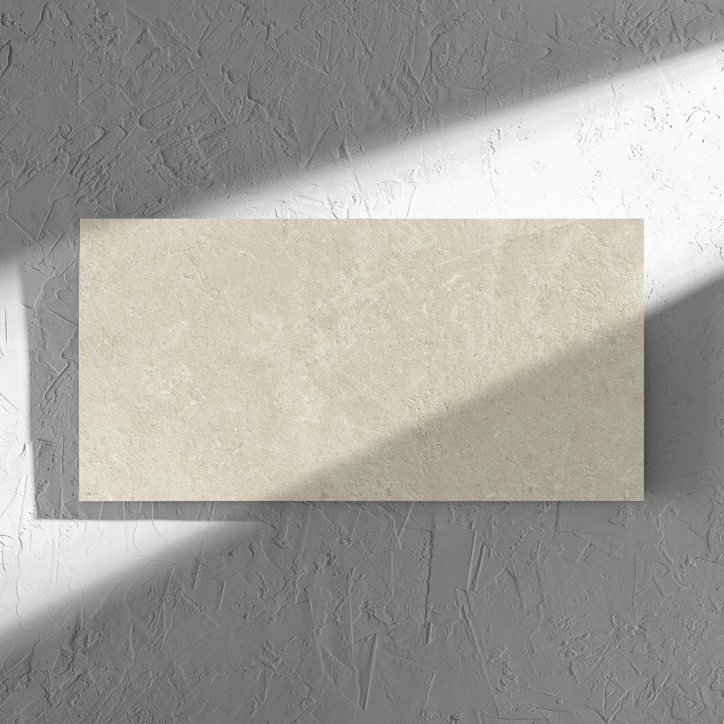 Lusso Naturale Matt 300x600mm tile in soft natural window light, showing the matt surface