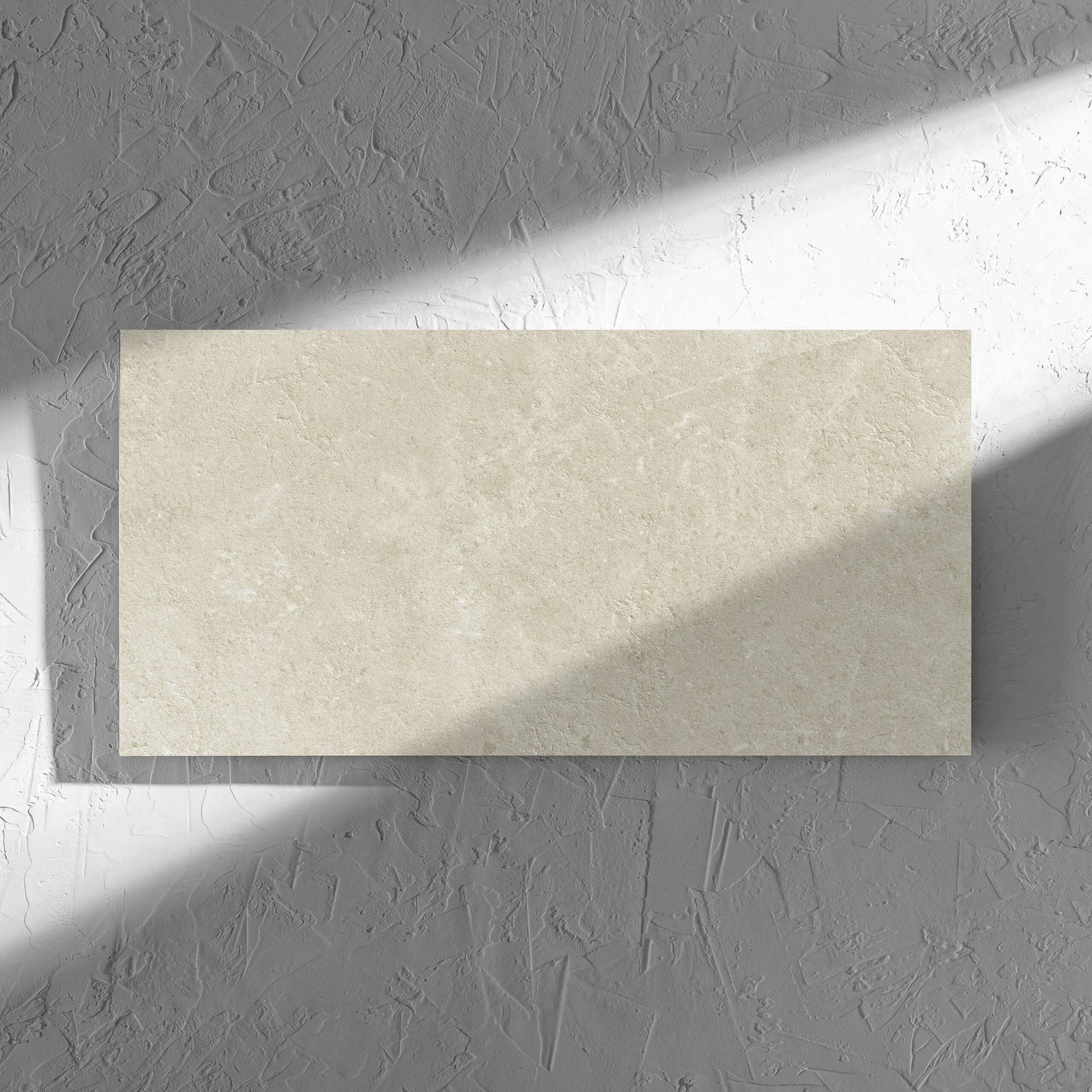 Lusso Naturale Matt 300x600mm tile in soft natural window light, showing the matt surface