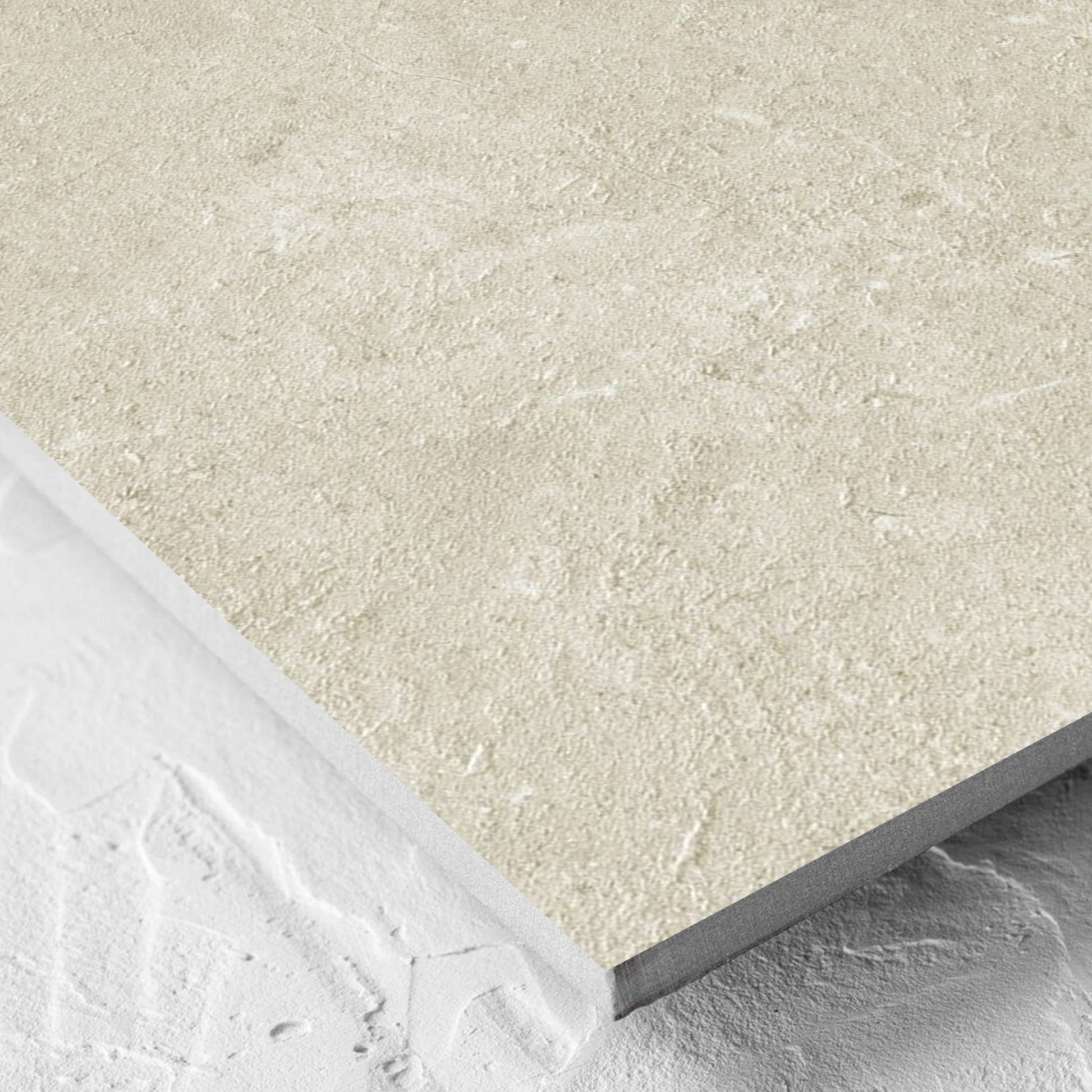 Corner close-up of the Lusso Naturale Matt 600x600mm tile showing the matt surface and the edge profile