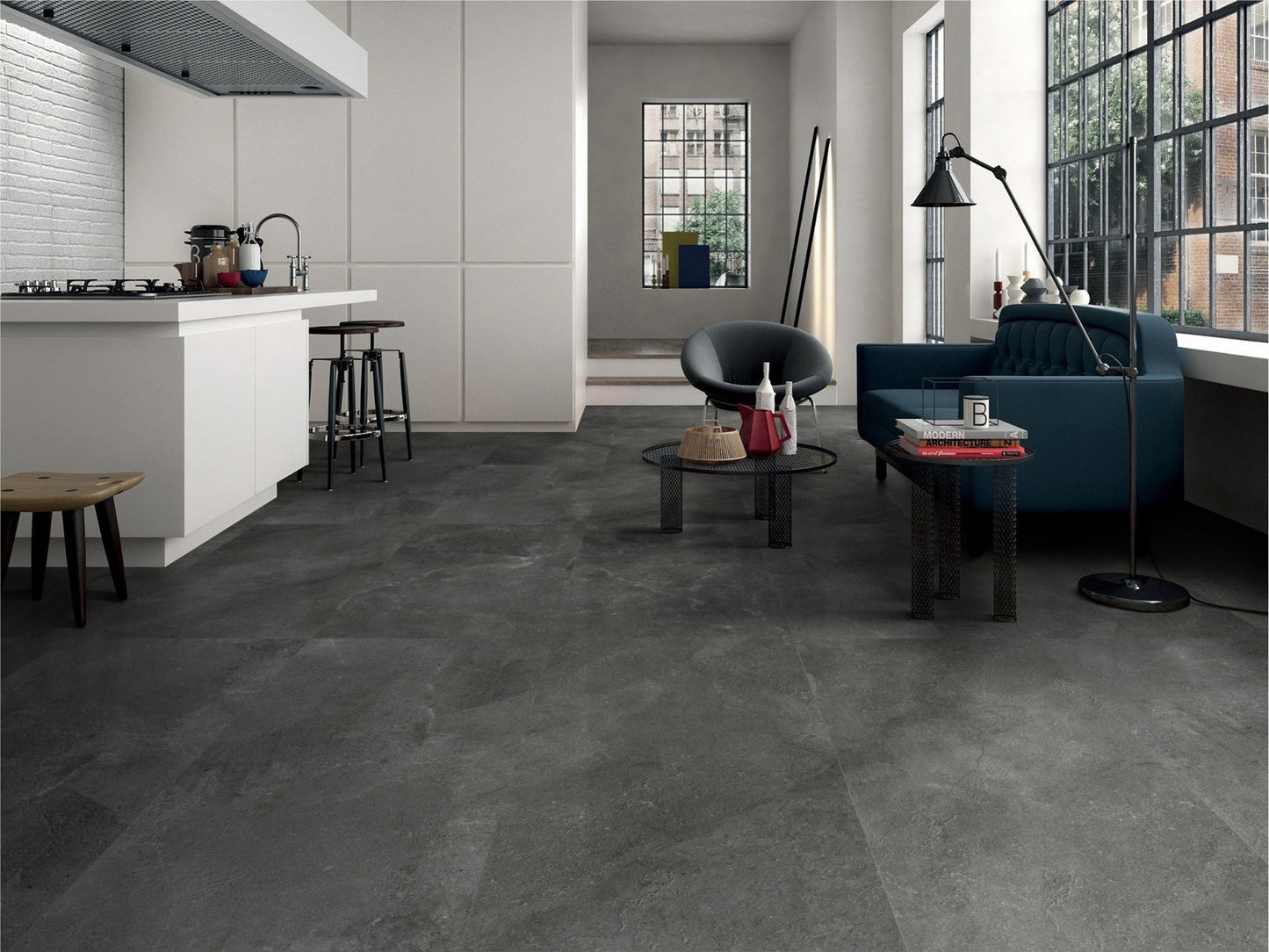 Lusso Nero Amber 300x600mm lifestyle