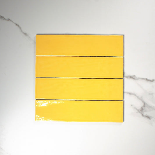 manual gloss yellow 75x300mm top view