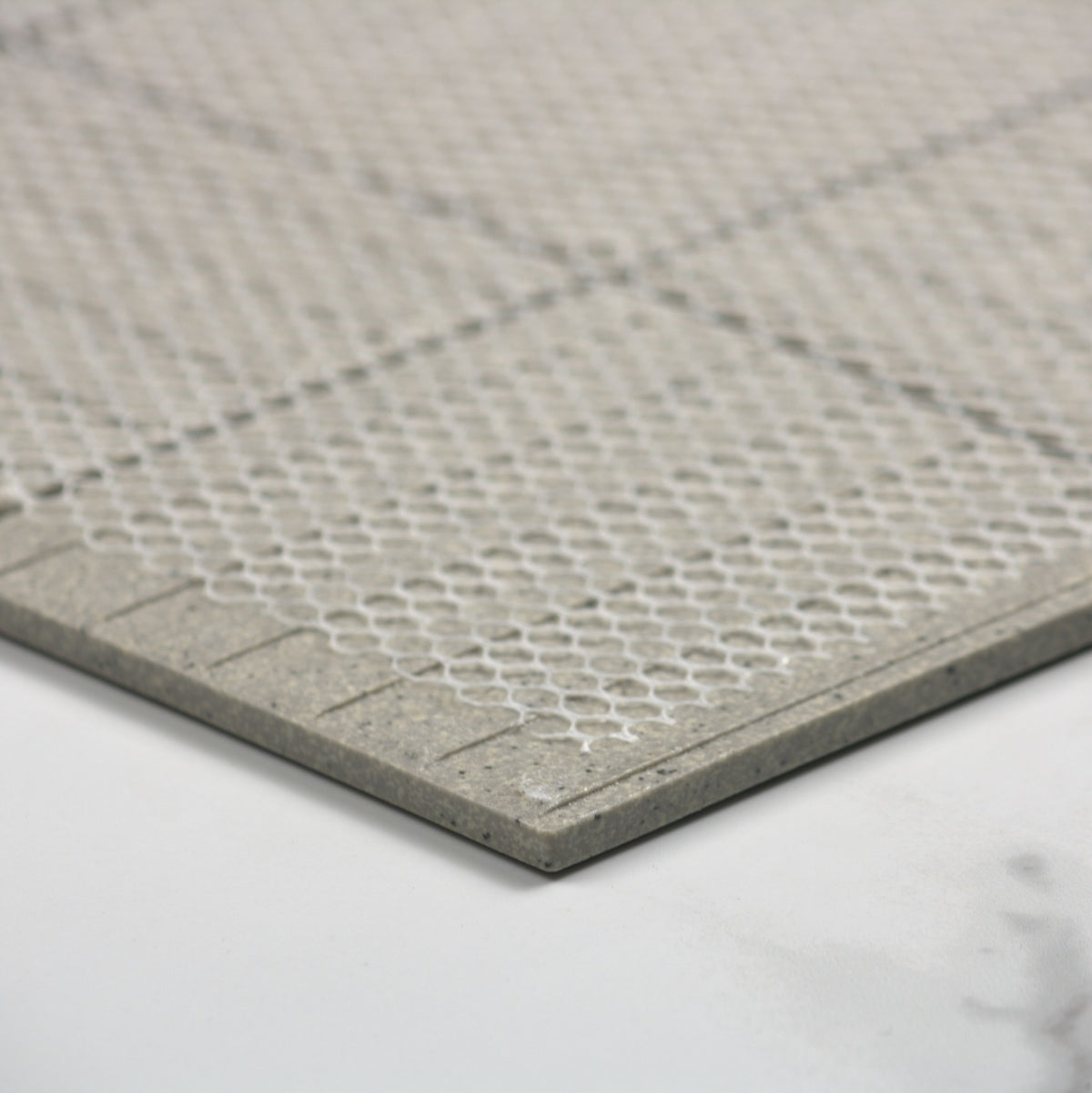 Marlowe Cement Speckled Matt Mosaic 97x97mm angle view