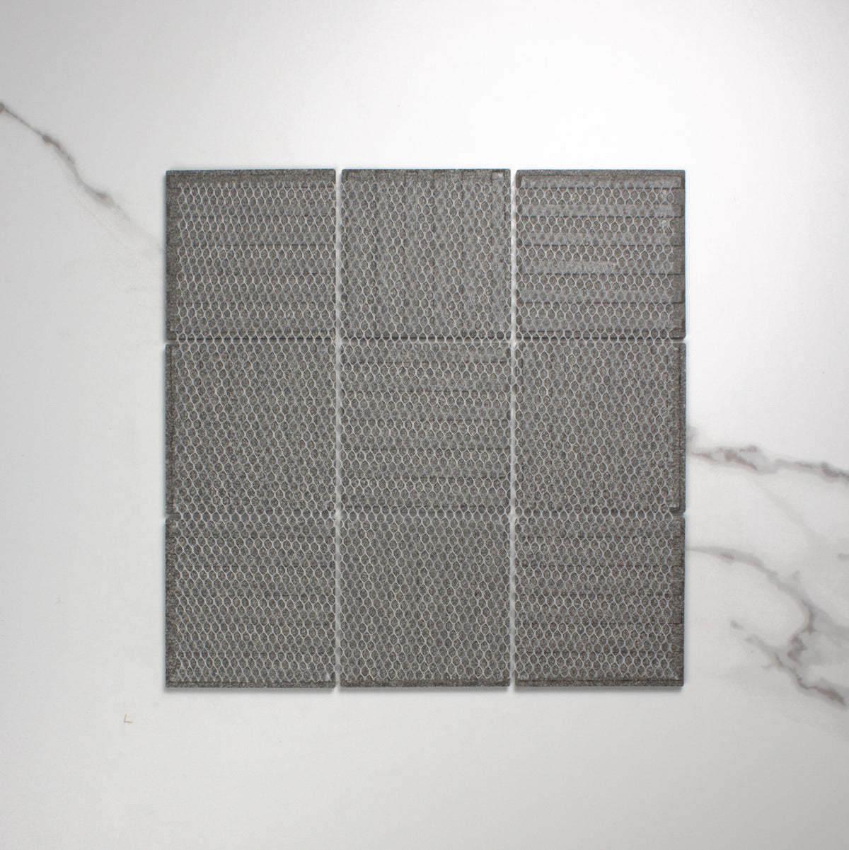 Marlowe Charcoal Speckled Matt Mosaic 97x97mm top view