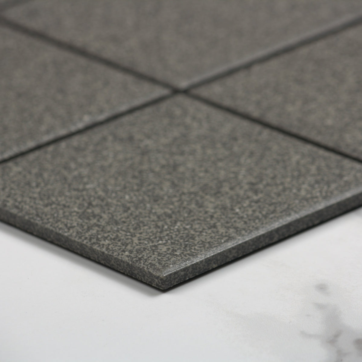 Marlowe Charcoal Speckled Matt Mosaic 97x97mm angle view