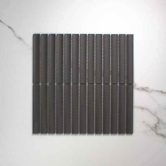 Marlowe Onyx Concave Speckled Matt Rectangle 20x145mm top view