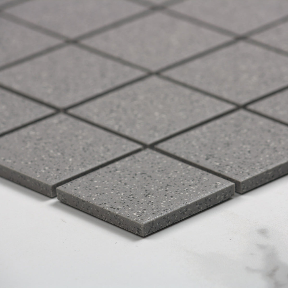 Marlowe Smoke Speckled Matt Mosaic 48x48mm angle view