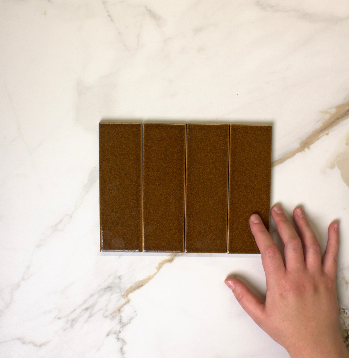 micare ambar dark gloss 50x150mm top view