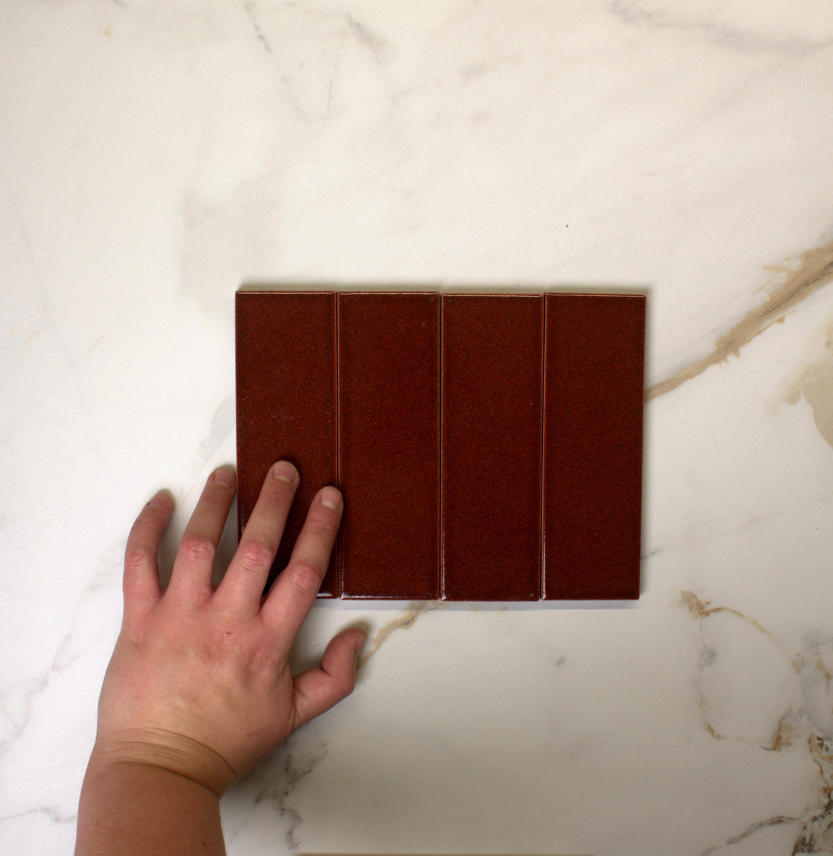 micare saffron dark gloss 50x150mm top view