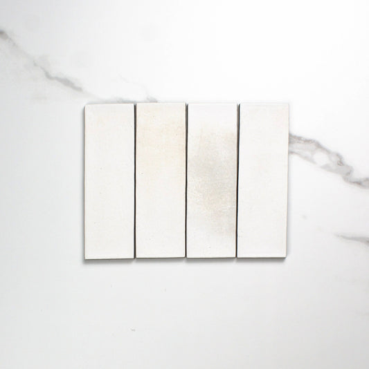 miyako chalk white matt 50x150mm top view