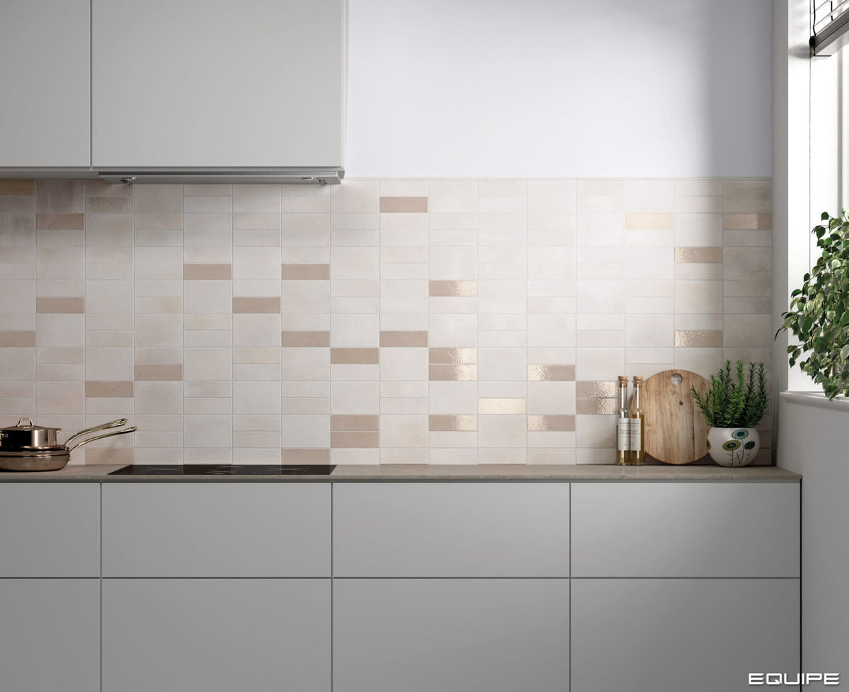 Miyako Morchella Gloss 50x150mm kitchen splashback