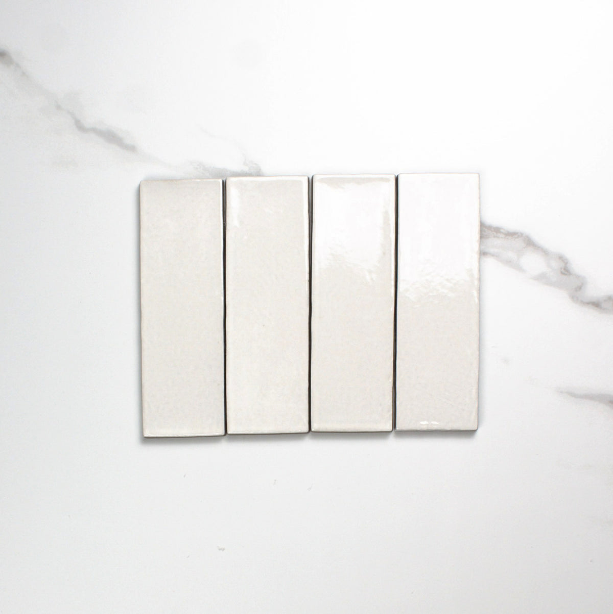 miyako white gloss 50x150mm top view