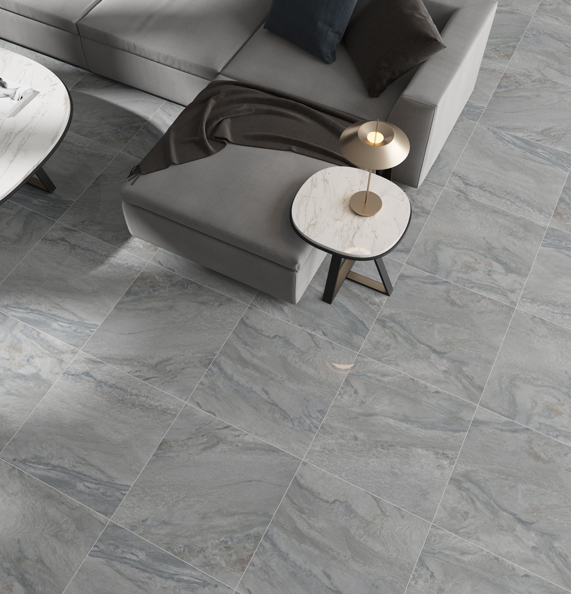 Onyx Grey Matt 600x600mm lifestyle