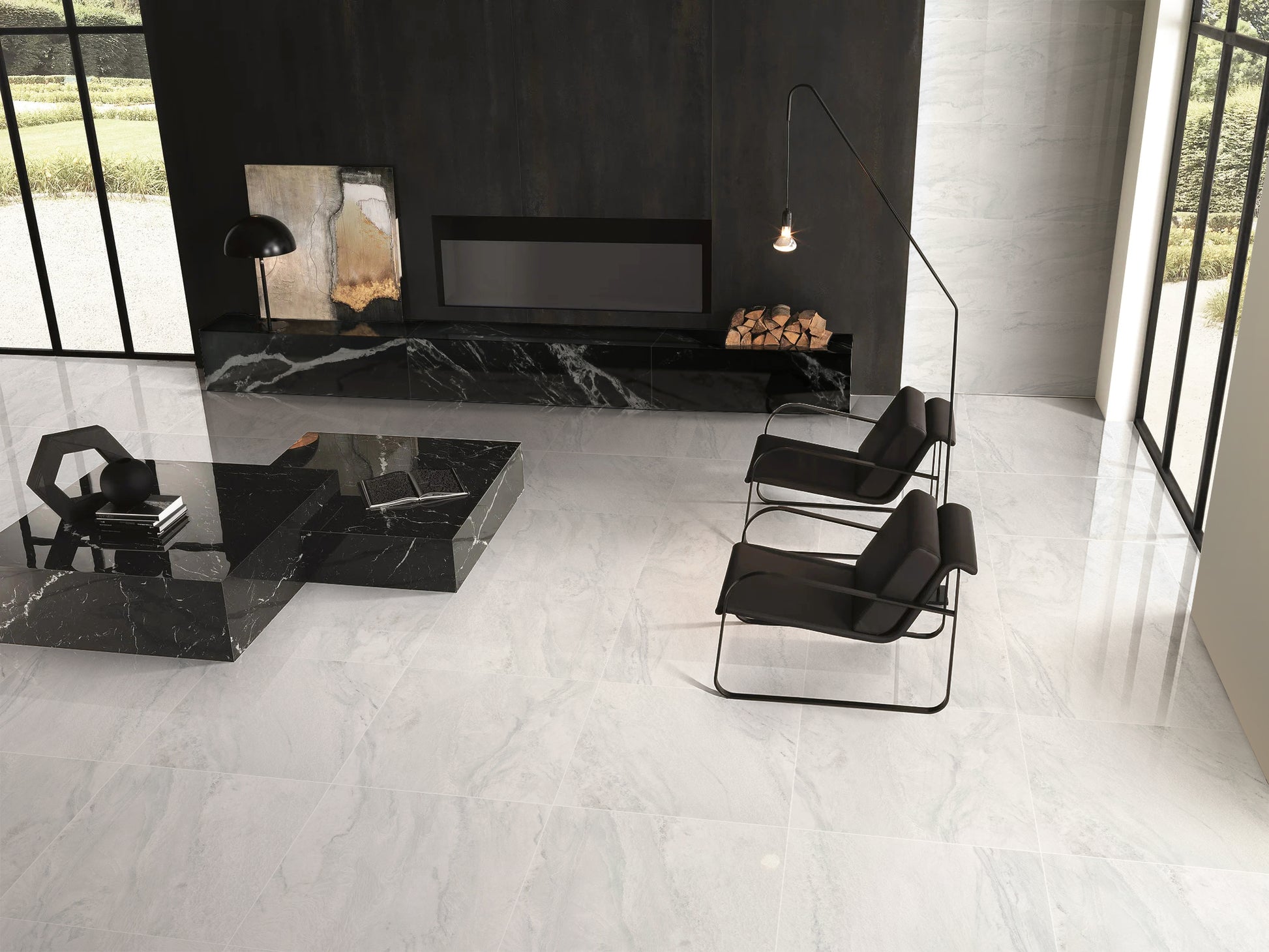 Onyx White Matt 600x600mm lifestyle