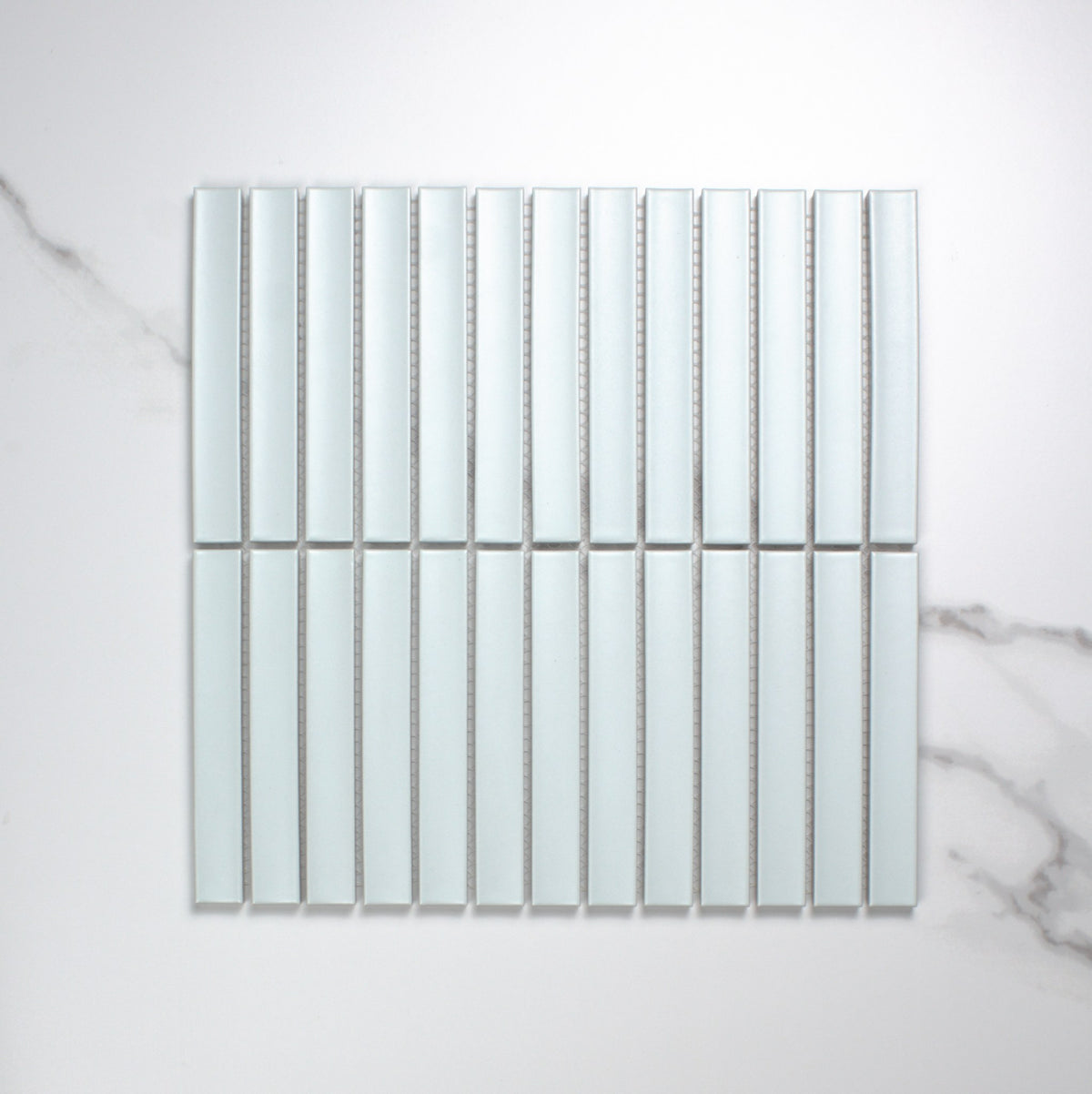 osaka mist blue matt concave finger mosaic 20x145mm top view