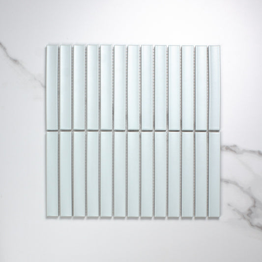 osaka mist blue matt concave finger mosaic 20x145mm top view